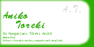 aniko toreki business card