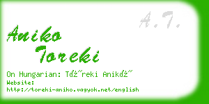 aniko toreki business card